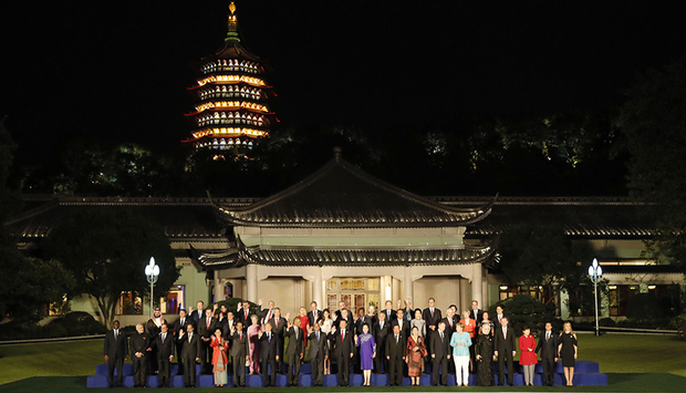 G20峰会与会领导人拍摄大合影