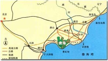 南至渤海北岸,北邻滦南县,西部与丰南县接壤,东部与乐亭县相连.