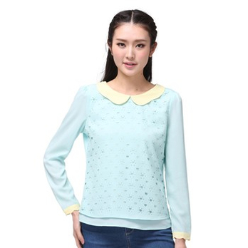 真维斯 女装时尚雪纺长袖衬衫JW-41-231512