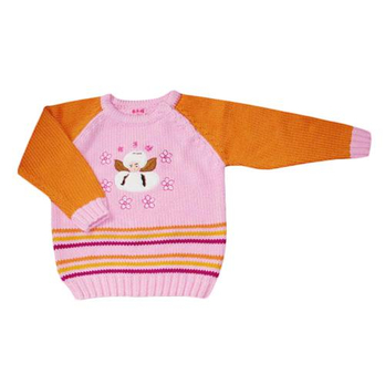 牵手娃 <em>粗线</em>纯棉线<em>毛衣</em>0811橙色(2岁) - <em>儿童外</em>