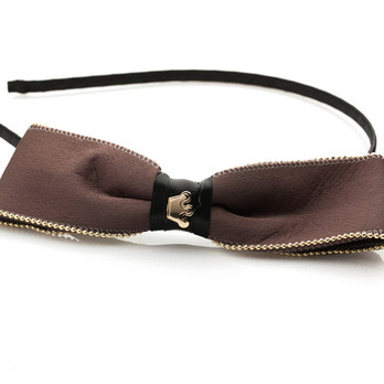 cocolove咖啡色布艺蝴蝶结发箍 时尚发饰饰品