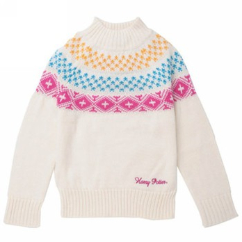 哈利波特 大女童时尚可爱高领毛衣HM364068