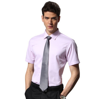 俊郎 2014夏款商务职业男装短袖衬衫 修身免烫