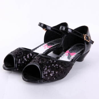 DEESHA <em>笛莎 女童鞋</em> 新品亮片小高跟女童凉鞋