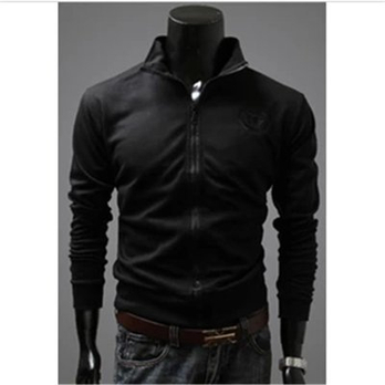 2013秋冬新款 男款<em>简约</em>刺绣<em>立领卫衣</em> 男休闲修