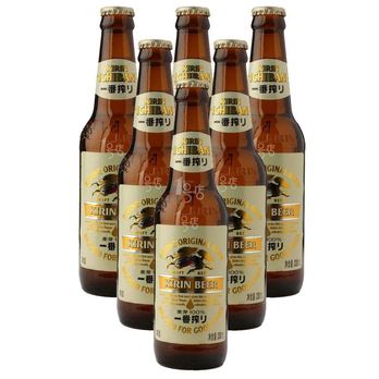 麒麟 KIRIN一番榨330ml\/瓶 X 6 组合装 - 啤酒\/酒
