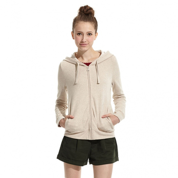 <em>Metersbonwe</em>女净色连帽<em>开衫卫衣</em> 休闲时尚系