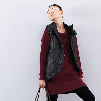 <em>初语</em> 2013新款秋装 重工奢华不对称<em>棉马甲</em> 清新