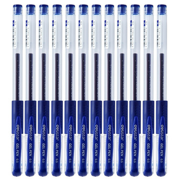 eli) 6601 盒装0.5mm经济实用型中性笔 蓝色 1