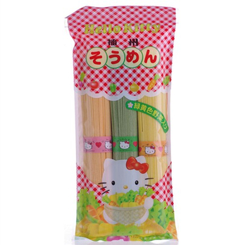 日本进口Hello Kitty 多彩蔬菜宝宝面条300g(代
