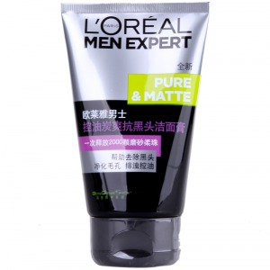 价 Loreal 欧莱雅 男士控油炭爽抗黑头洁面膏 1