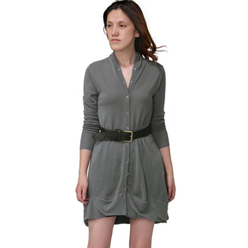 <em>艾米</em> AMII V领针织<em>开衫</em> C5NC5112728 灰色 S