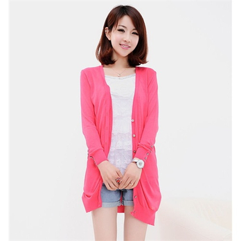 尔蝶 女夏<em>中款薄针织开衫</em>防晒衫空调衫针织外