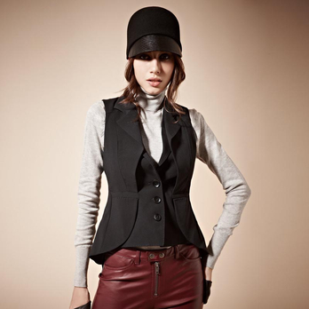 JOSSYJO 金羽杰 <em>女士</em> <em>西服马甲</em> 修身 贴身<em>剪裁</em>