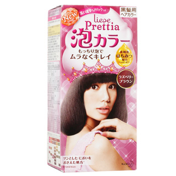 日本花王Prettia泡泡染发剂-木莓粉棕色(26626