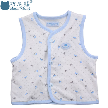巧<em>尼</em>熊 婴幼儿童春<em>秋季薄马夹</em>男女宝宝<em>马甲</em>背