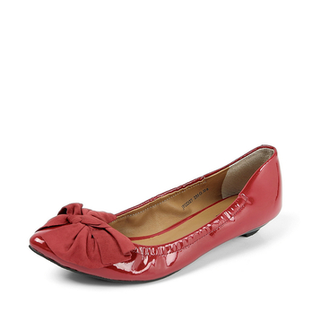 JOYPEACE 真美诗 漆牛皮\/羊绒皮女皮鞋秋季