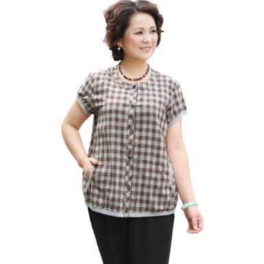 莎瑞 中老年服装妈妈夏装 女装 休闲衬衫 女式全