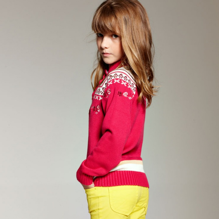 <em>童装毛衣女</em> 纯手工编织毛衣童装