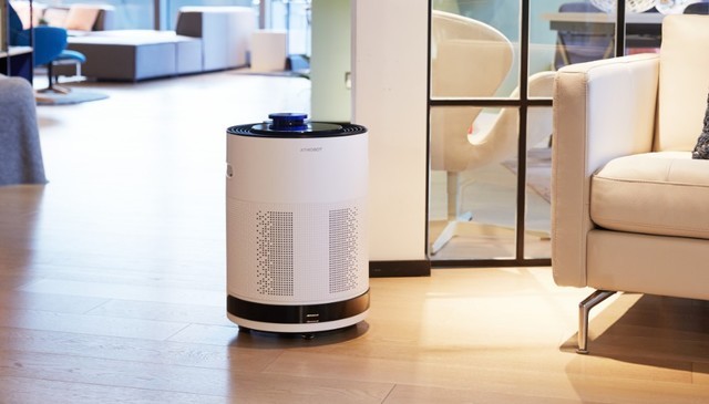 将机器人的智能性与空气净化器结合,可以移动净化全屋