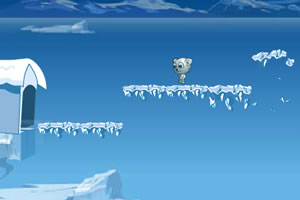 北极熊跳冰块,北极熊跳冰块小游戏,360小游戏