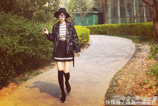 李小璐俏皮少女装接甜馨,网友穿这样去幼儿园