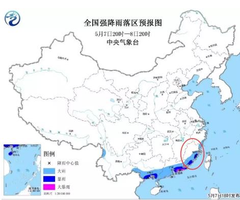 中央气象台发布暴雨预警 今明两天平潭都是雨