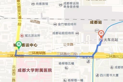 成都的城北客运站离成都火车北站有多远_360