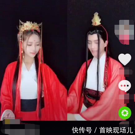 抖音最合拍情侣,凤冠霞披魅惑众生,网友:心梗