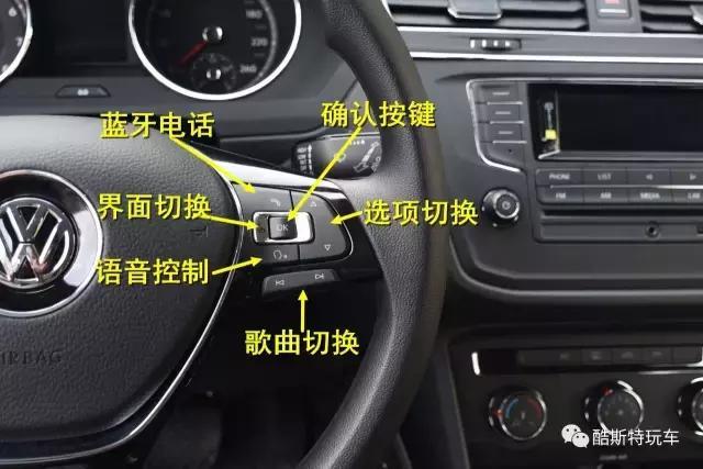 方向盘右侧按键控制多媒体,蓝牙电话和仪表显示屏.