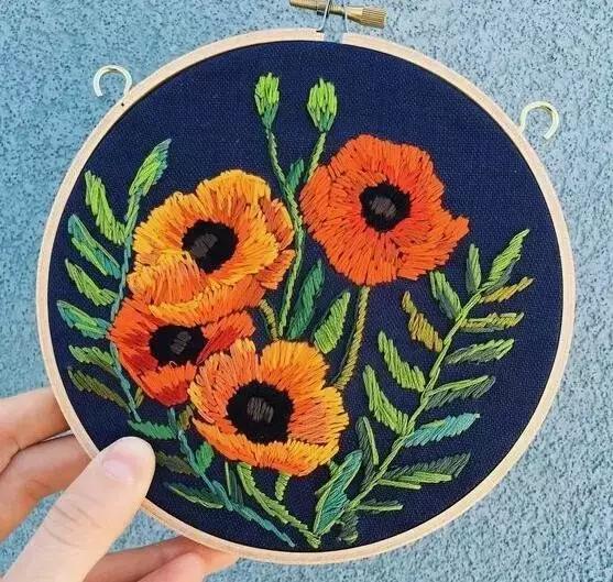 绣零基础:红花也需绿叶衬托,手把手教你如何绣
