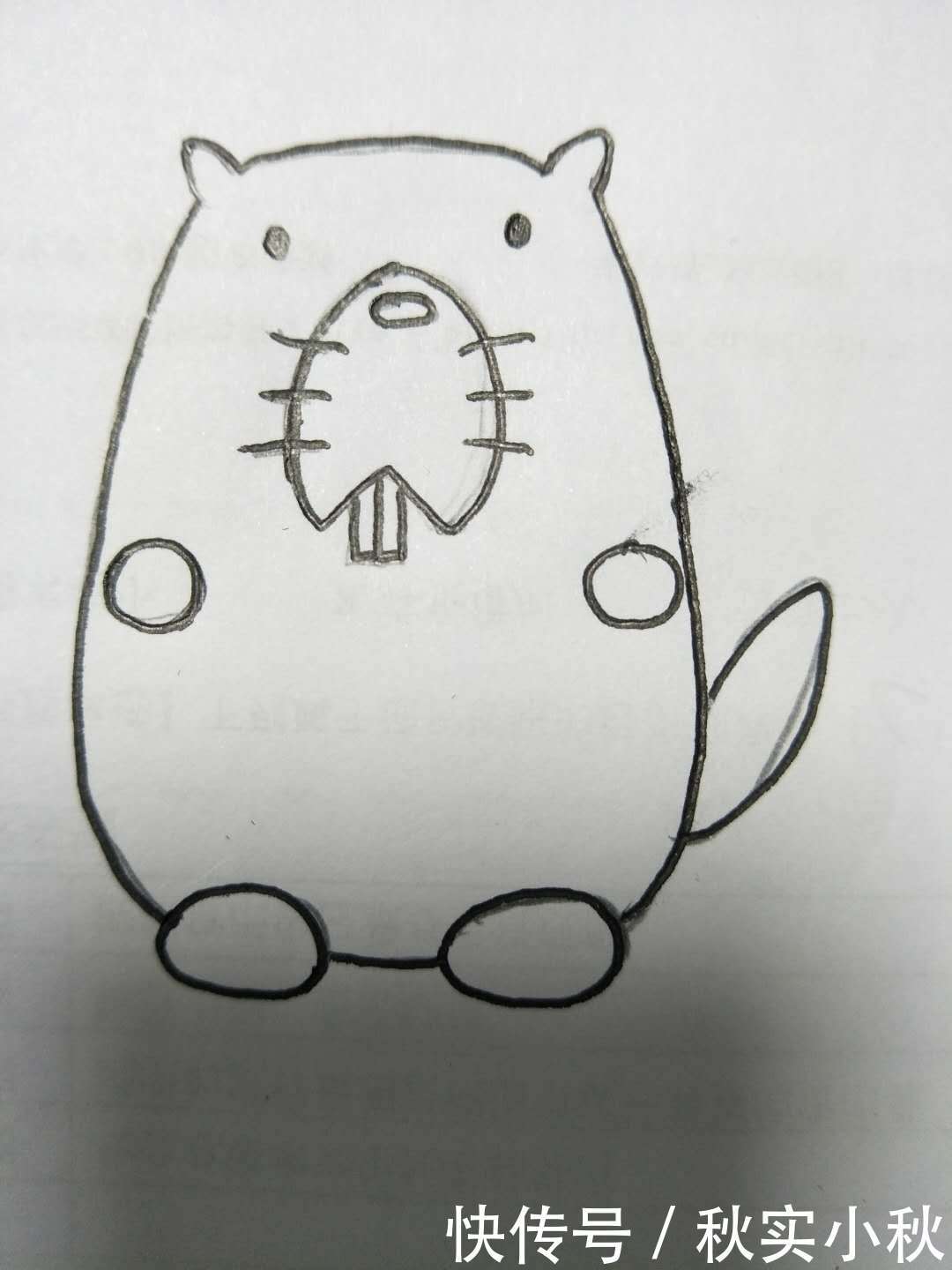 简笔画可爱的土坡鼠