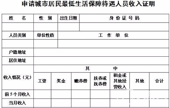 低保收入证明怎么写_360问答