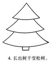 松树简笔画,要是图片_360问答