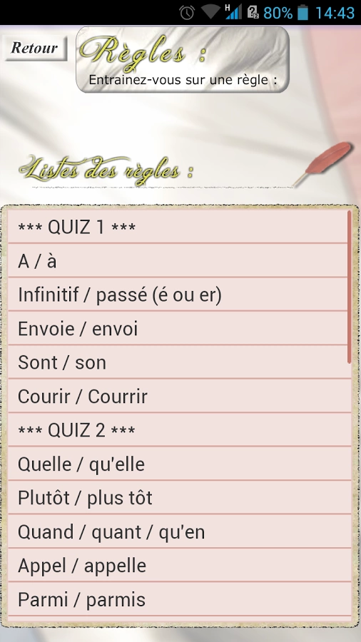 Quiz fautes dorthographe截图2