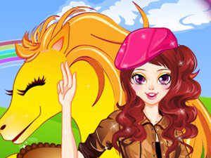 酷女孩骑马,酷女孩骑马小游戏,360小游戏-360