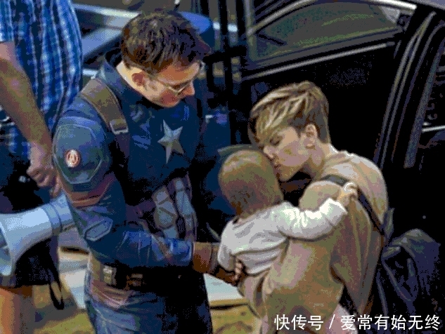 漫威寡姐带娃进剧组探班美国队长,外媒:两人已