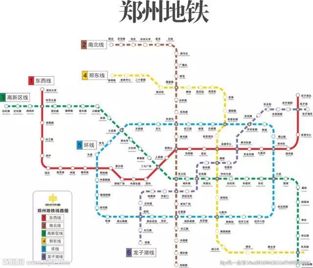 郑州地铁六条线规划图