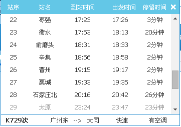 赣州到石家庄火车时刻表,路线k730_360问答