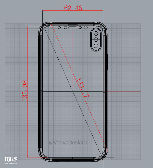 苹果iphone8精确屏幕尺寸出炉:圆角对角线5.66英寸