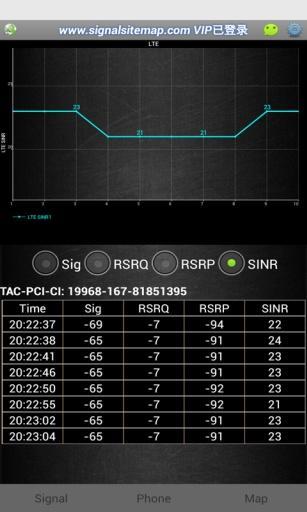LTE信号路测截图2