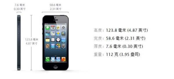 苹果5长度多少厘米_360问答