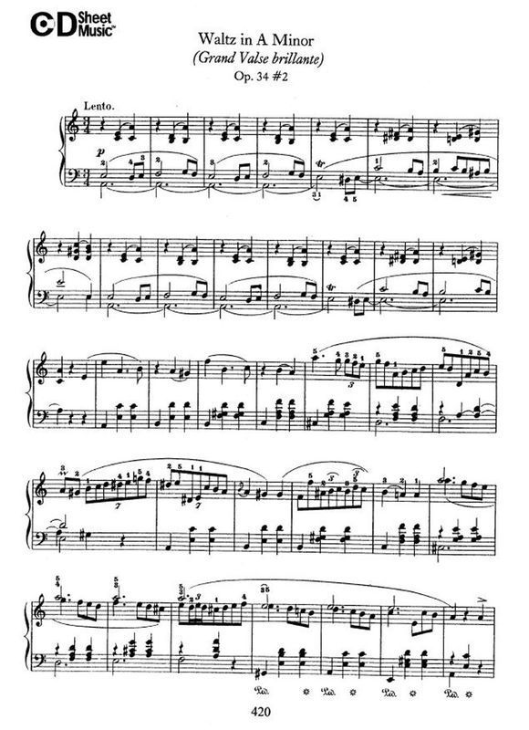 求~肖邦的a小调圆舞曲 原版钢琴谱_360问答