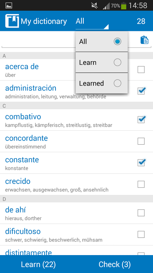 German - Spanish dictionary截图3