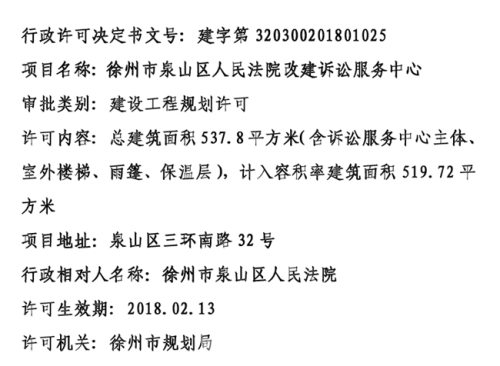 徐州5个工程项目获建设规划许可 包括5栋住宅楼