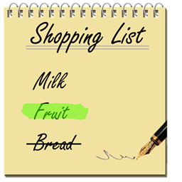 shopping list
