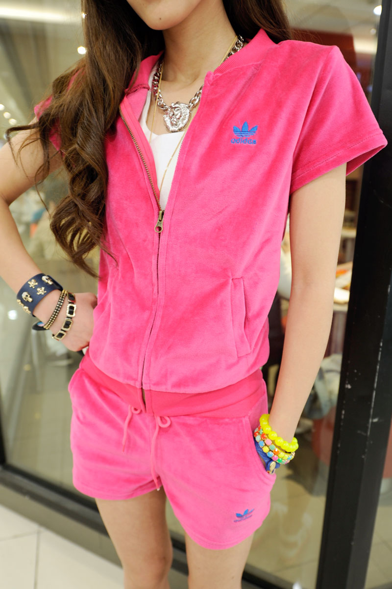 DYYZ灯芯绒短袖<em>短裤女运动</em>休闲卫衣<em>套装夏季</em>