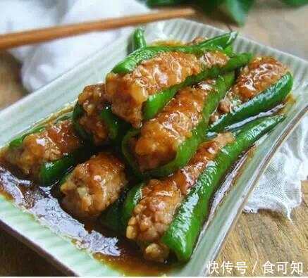 肉酿青椒, 麻婆茄子, 花菜炒木耳, 酱香排骨做法