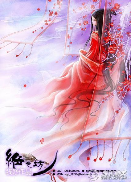 求古风<em>女子</em>美图,坐于桃花树上,裙袂飞扬_360问