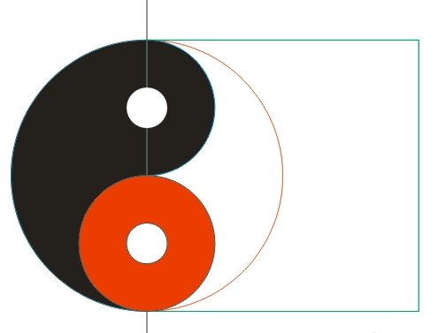 CDR怎么画太极图_360问答